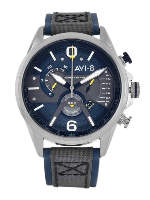 

AVI-8 Men Blue & Silver-Toned Analogue Watch