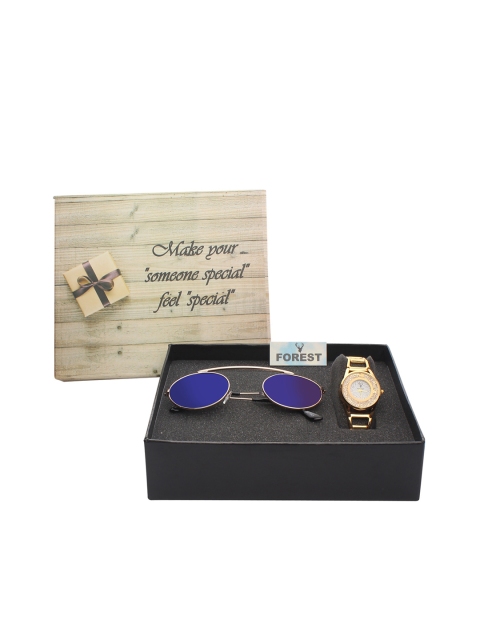 

Hobforestessentials Women Watch Gift Set, Gold
