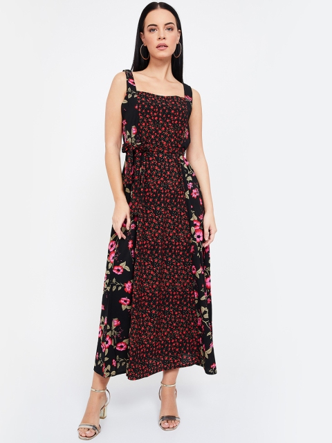 

CODE by Lifestyle Women Black Printed Fit and Flare Dress