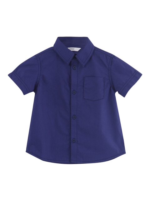 

Beebay Infant Navy Blue Regular Fit Solid Casual Shirt