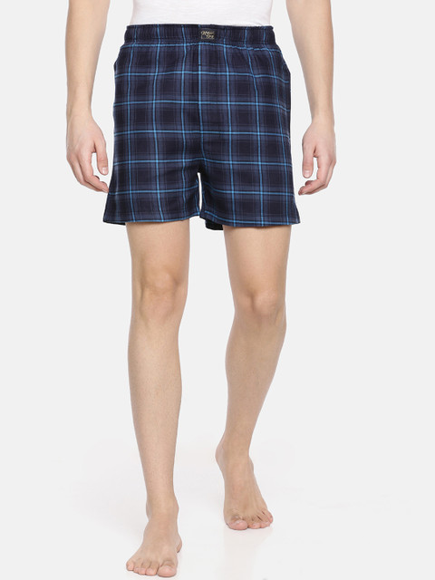 

Urban Dog Men Blue & Black Checked Boxers UDBX177-M
