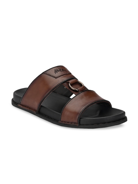 

Hitz Men Brown Leather Sandals
