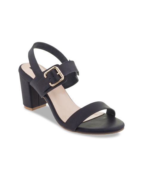 

Sherrif Shoes Women Navy Blue Solid Block Heels