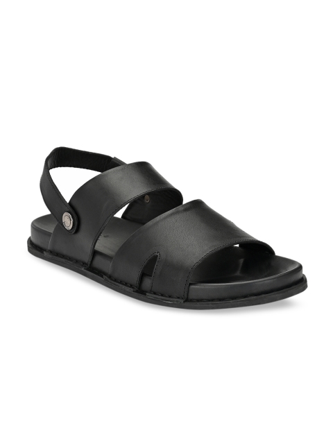 

Hitz Men Black Leather Sandals