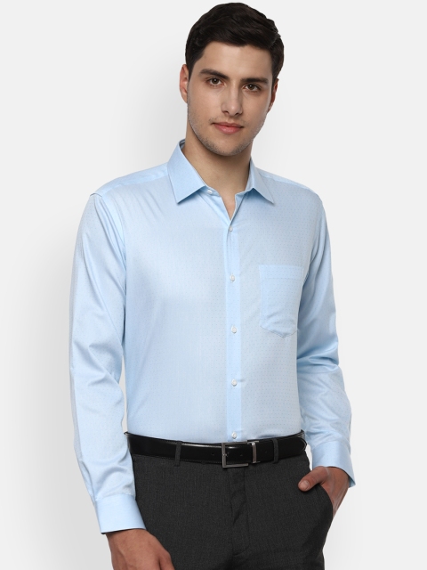 

Van Heusen Men Blue Regular Fit Self Design Formal Shirt
