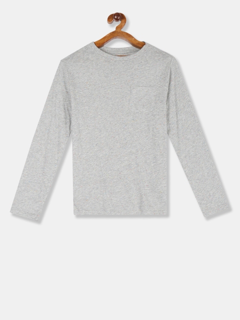 

GAP Boys Grey Solid Round Neck T-shirt