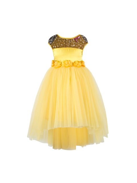 

Toy Balloon kids Girls Yellow Embellished Fit and Flare Dress