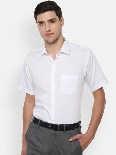 

Van Heusen Men White Regular Fit Self Design Formal Shirt