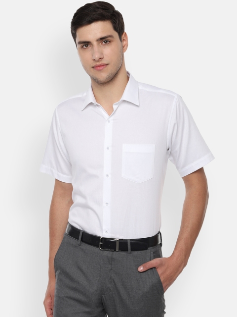 

Van Heusen Men White Regular Fit Self Design Formal Shirt