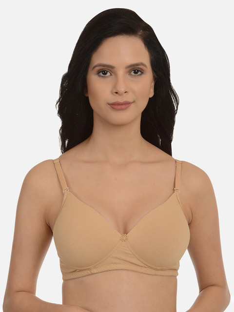 

mod & shy Beige Solid Non-Wired Lightly Padded T-shirt Bra MS80R