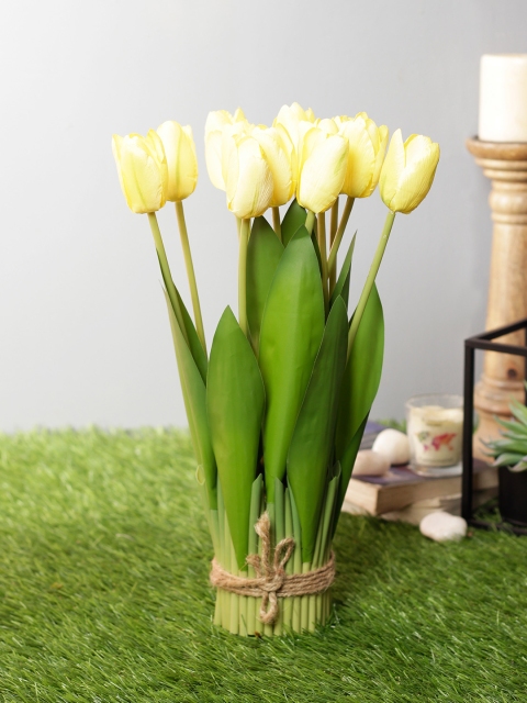

PolliNation Yellow Artificial Tulip Flower Bunch