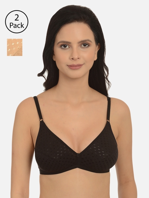 

mod & shy Pack of 2 Non-Wired Non Padded Everyday Bras MS7273, Beige
