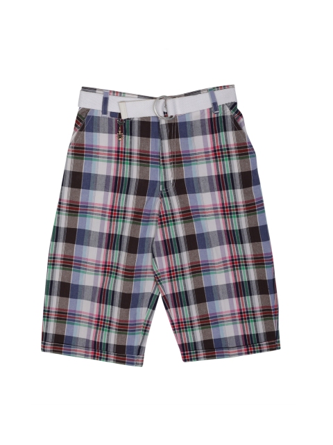 

Noddy Boys Green & Black Checked Regular Fit Regular Shorts