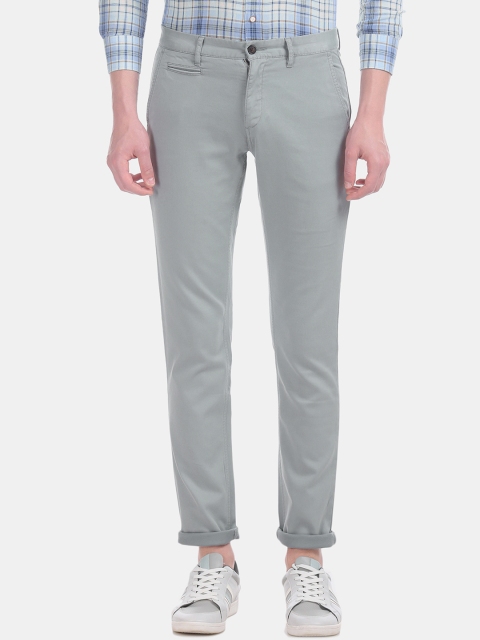 

Arrow Sport Men Grey Slim Fit Solid Regular Trousers