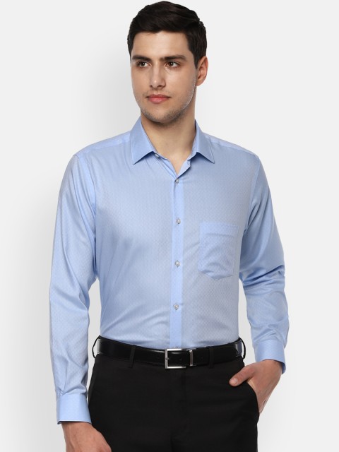 

Van Heusen Men Blue Regular Fit Self Design Formal Shirt