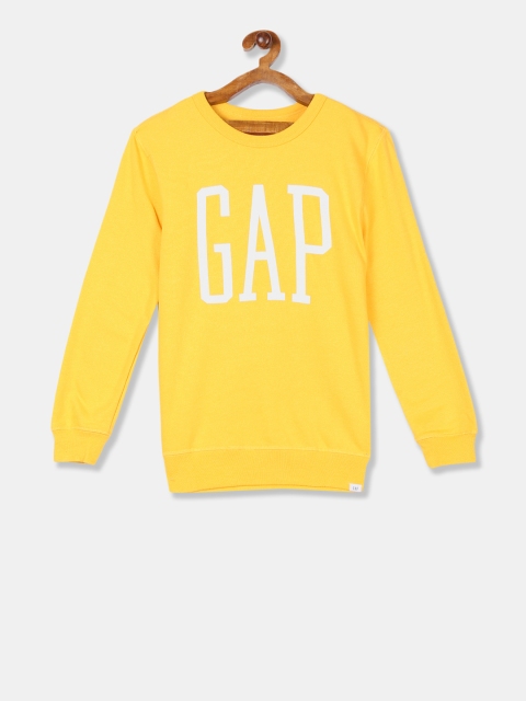 

GAP Boys Yellow & White Printed Sweatshirt