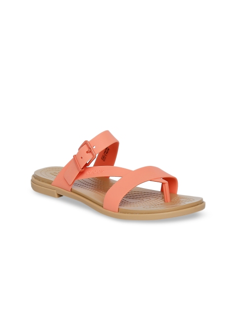 

Crocs Tulum Women Orange Solid One Toe Flats