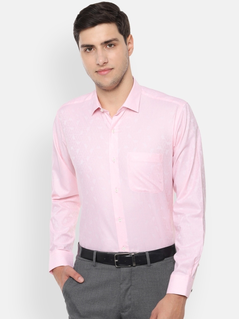 

Van Heusen Men Pink Regular Fit Printed Formal Shirt