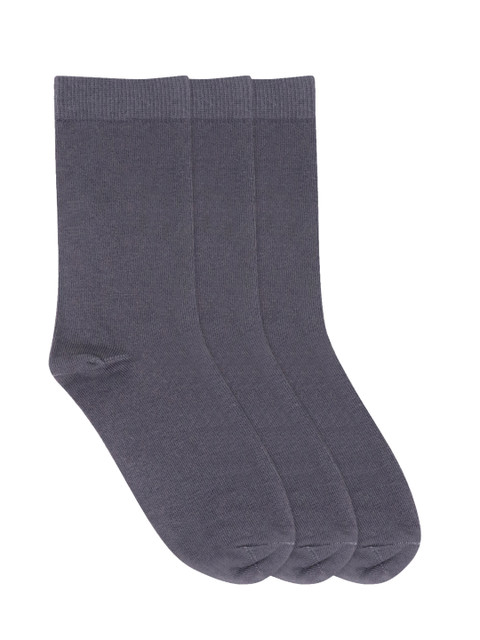 

Mustang Kids Pack of 3 Grey Solid Calf-Length Socks