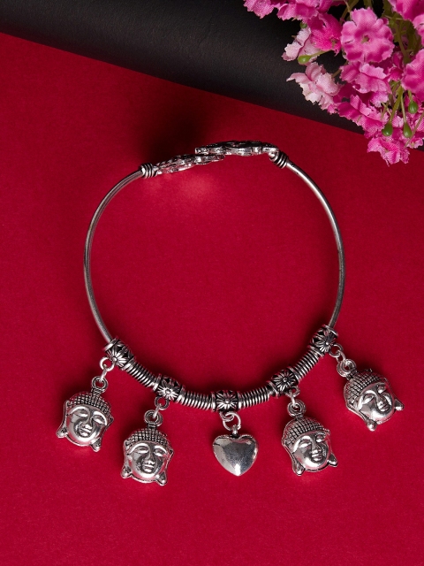 

ZeroKaata Women Silver-Plated Buddha Charm Bracelet