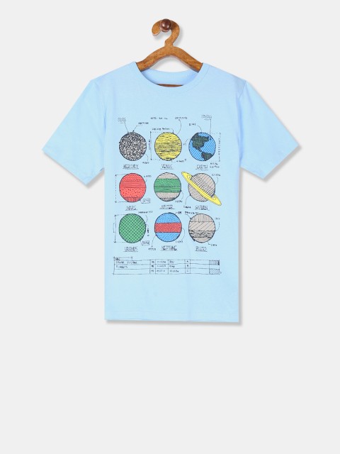 

GAP Boys Blue Printed Round Neck T-shirt
