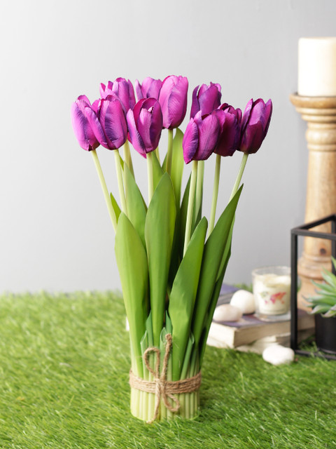 

PolliNation Purple Artificial Tulip Flower Bunch