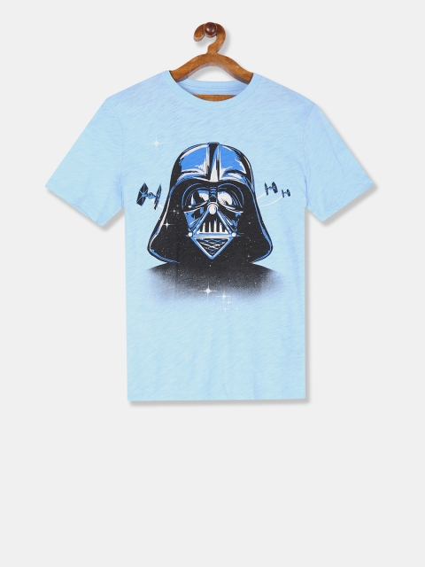 

GAP Boys Blue Printed Round Neck T-shirt