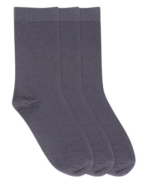 

Mustang Kids Pack of 3 Grey Solid Calf-Length Socks
