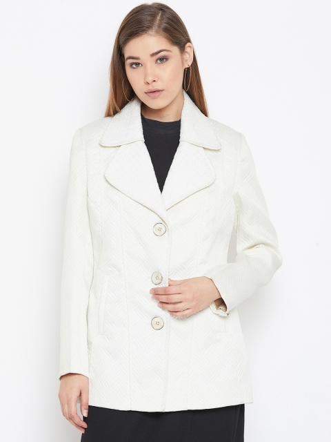 

Spirit Women White Solid Blazer