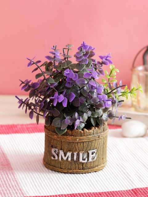 

PolliNation Purple Green Set of 2 Artificial Bonsai With Pot