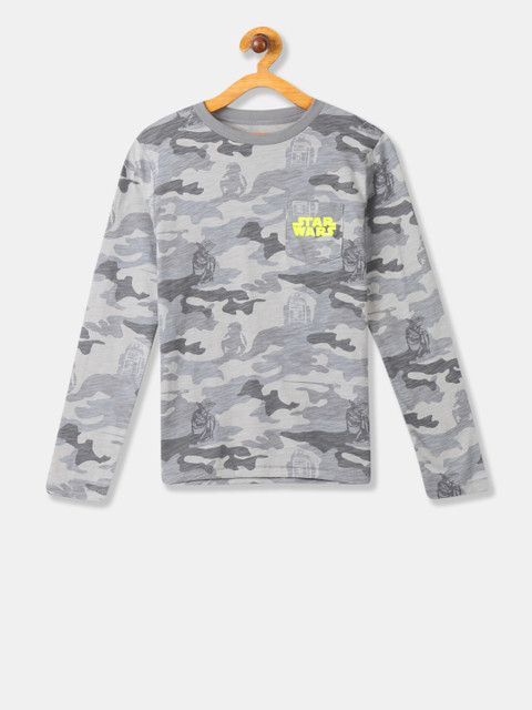 

GAP Boys Grey Printed Round Neck T-shirt