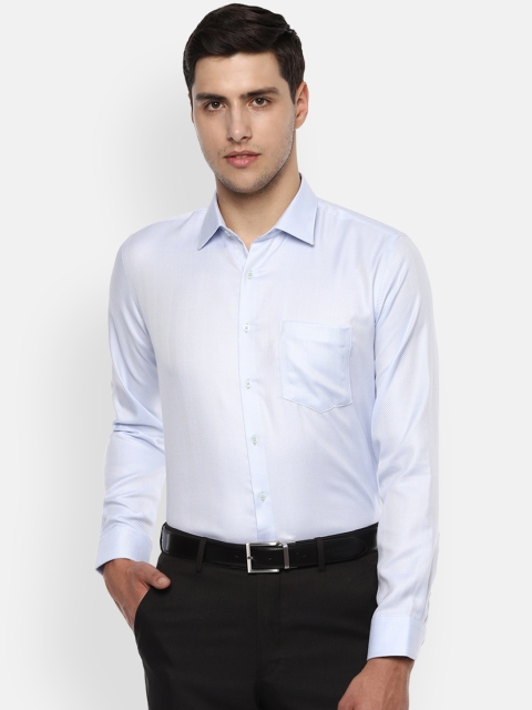 

Van Heusen Men Blue Slim Fit Self Design Formal Shirt