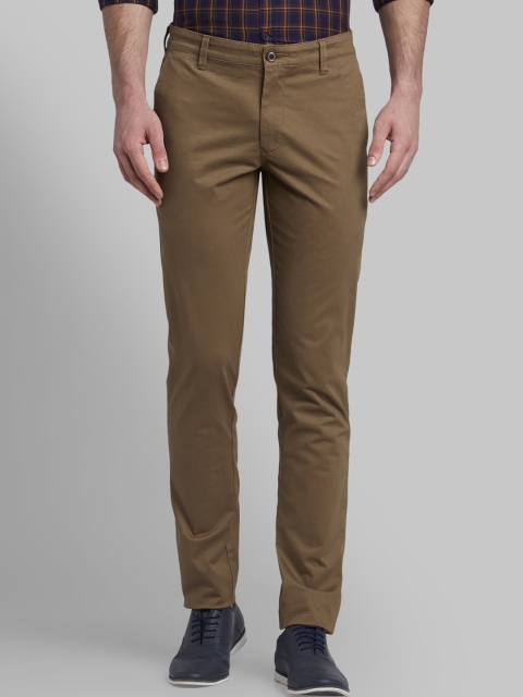 

Parx Men Brown Slim Fit Solid Regular Trousers