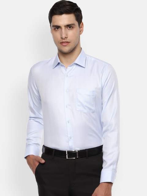 

Van Heusen Men Blue Slim Fit Self Design Formal Shirt