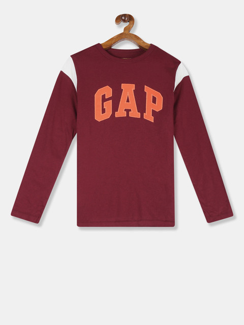 

GAP Boys Red Printed Round Neck T-shirt