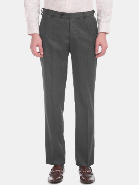 

Arrow Men Grey Regular Fit Solid Formal Trousers