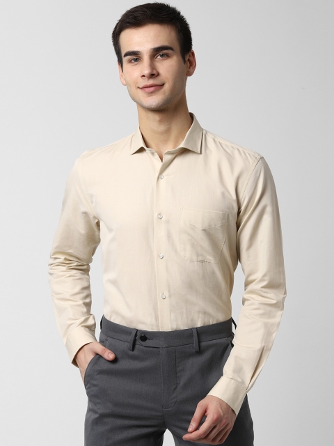 

Peter England Men Beige Regular Fit Solid Formal Shirt