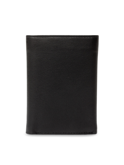 

Teakwood Leathers Men Black Solid Three Fold Wallet