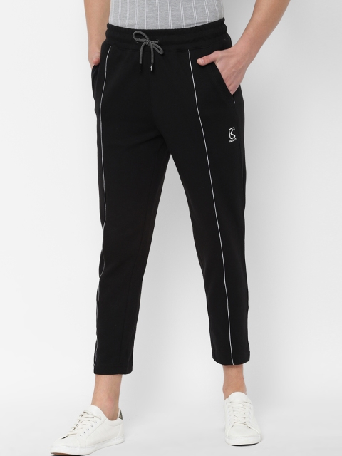 

SKULT by Shahid Kapoor Men Black Solid Straight-Fit Track Pants