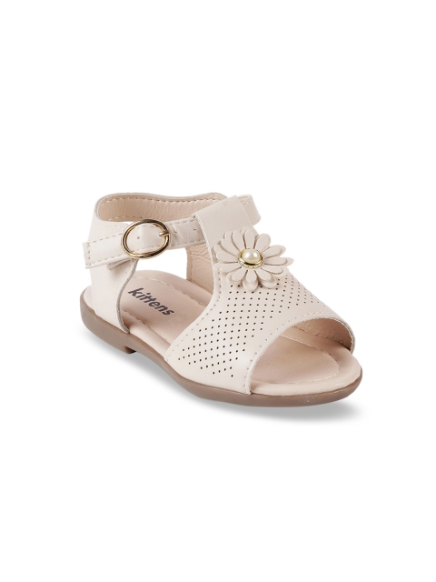 

Kittens Girls Beige Textured Open Toe Flats