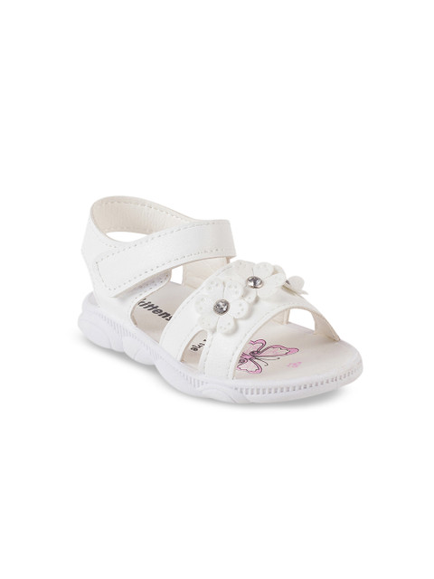 

Kittens Girls White Embellished Open Toe Flats