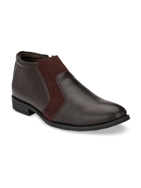 

Ferraiolo Men Brown Solid Leather Formal Slip-Ons
