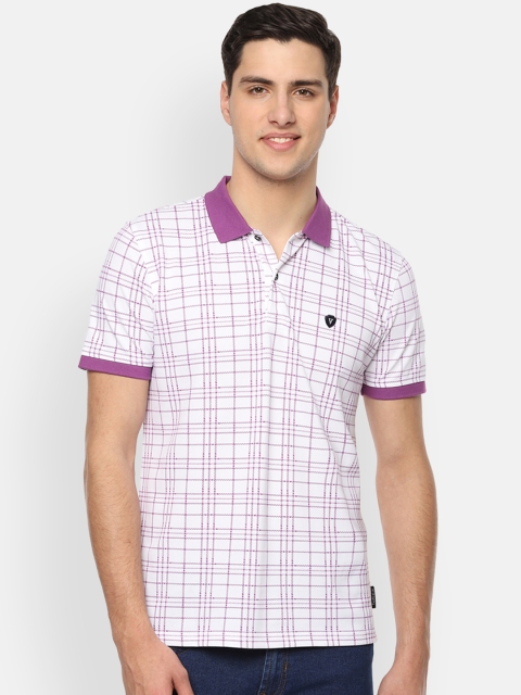 

Van Heusen Sport Men White Checked Polo Collar T-shirt