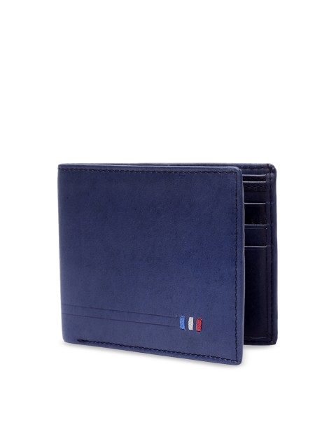 

Teakwood Leathers Men Blue Solid Leather Two Fold Wallet