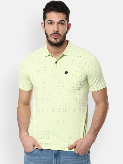 

Van Heusen Sport Men Green Printed Polo Collar T-shirt