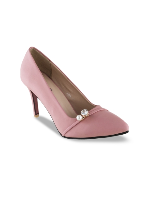 

Sherrif Shoes Women Pink Solid Pumps