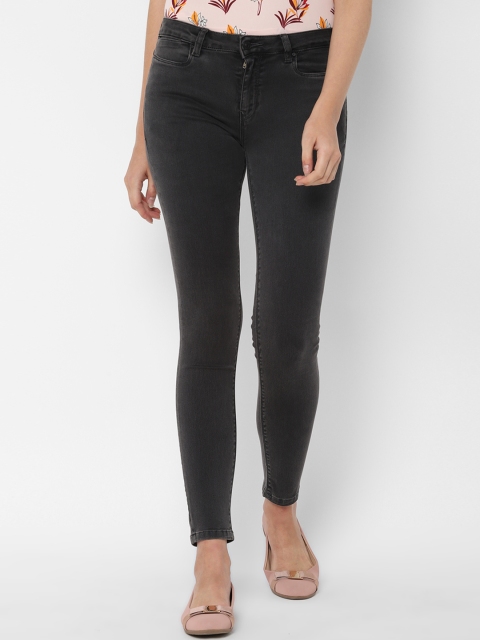 

Allen Solly Woman Grey Regular Fit Mid-Rise Clean Look Stretchable Jeans