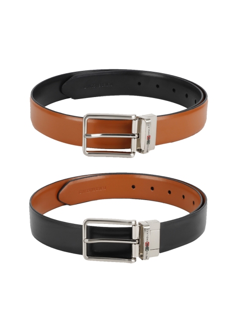 

Peter England Men Black & Brown Solid Reversible Belt