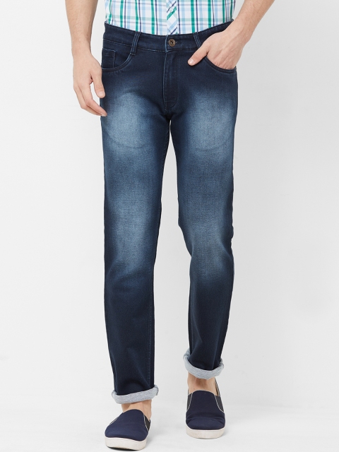 

Solemio Men Navy Blue Slim Fit Mid-Rise Clean Look Jeans