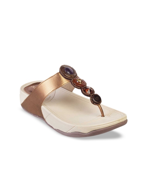 

SOLE HEAD Women Brown Solid Sandals